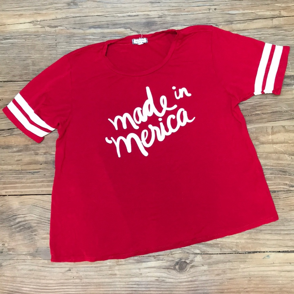 “Made in ‘Merica” Oversized Crop Top